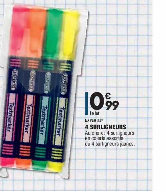 4 Surligneurs Expertiz