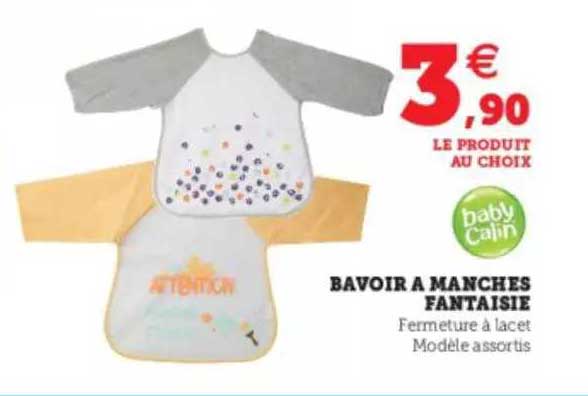 bavoir à manches fantaisie baby calin