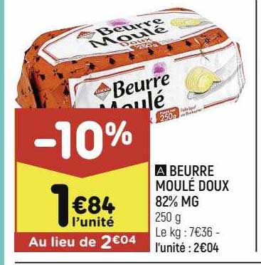 Beurre Moulé Doux Mg