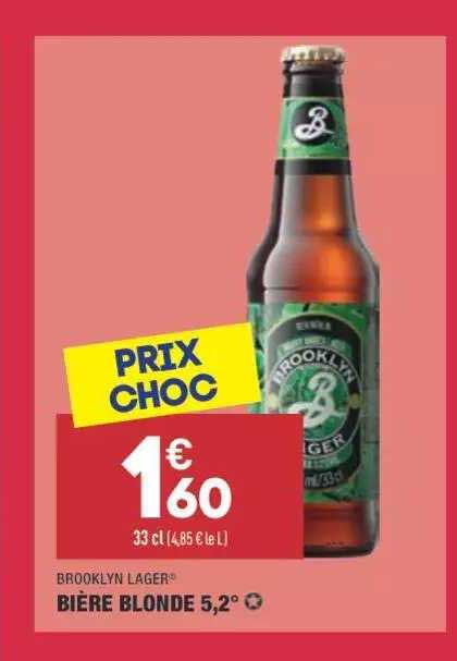 bière blonde 5,2° brooklyn lager