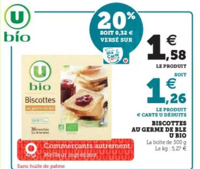 Biscottes Au Germe De Blé U Bio