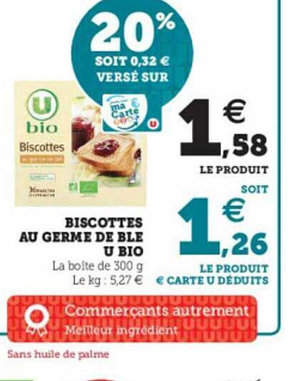 Biscottes Au Germe De Blé U Bio