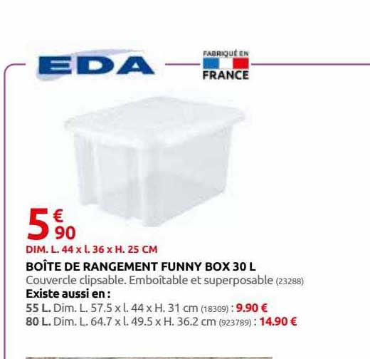 boîte de rangement funny box 30 l eda