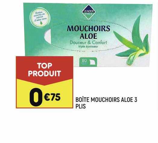 boîte mouchoirs aloe 3 plis