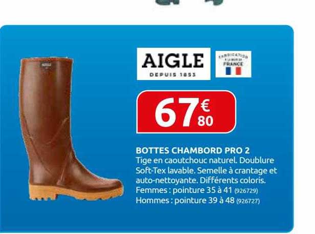 bottes chambord pro 2 aigle
