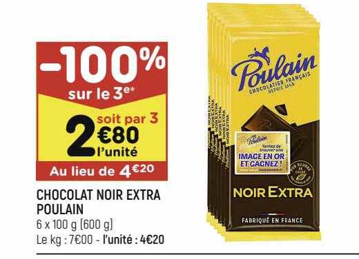Chocolat Noir Extra Poulain