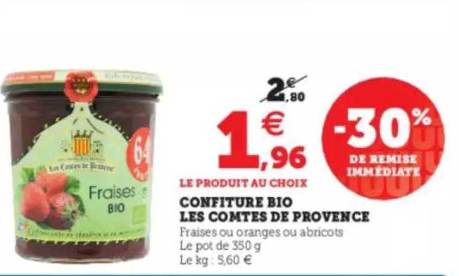 confiture bio les comtes de provence