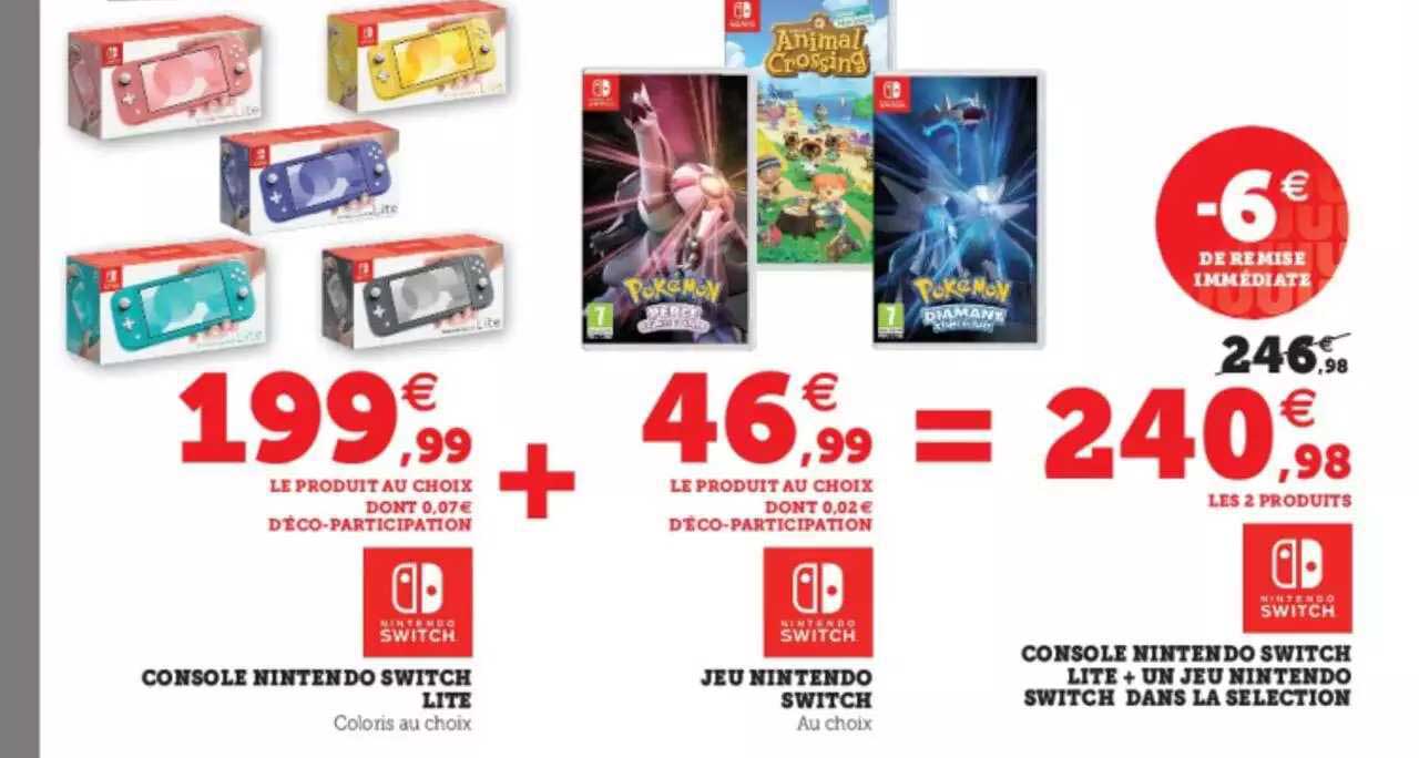 Console Nintendo Switch Lite + Jeu Nintendo Switch