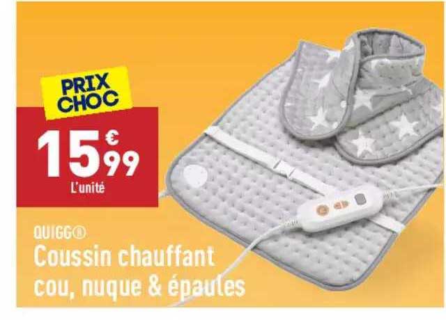coussin chauffant cou, nuque & épaules quigg