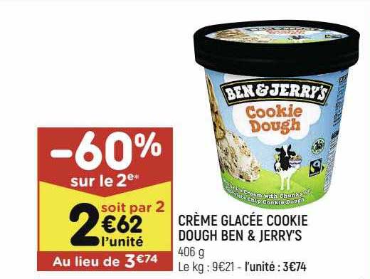 crème glacèe cookie dough ben & jerrys