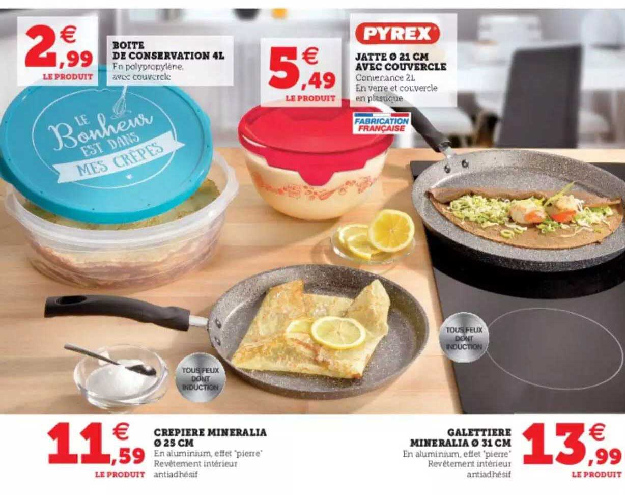 crêpière minéralia ø 25 cm, galettière minéralia ø 31 cm