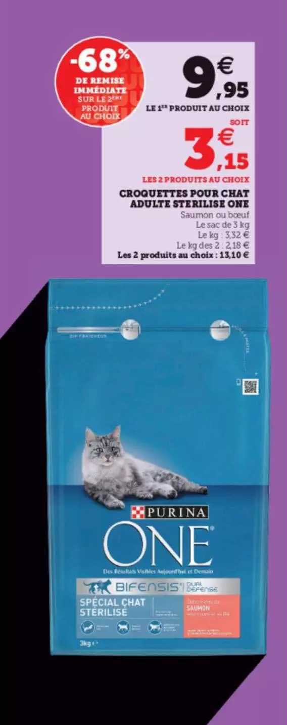 Croquettes Pour Chat Adulte Stérilisé One