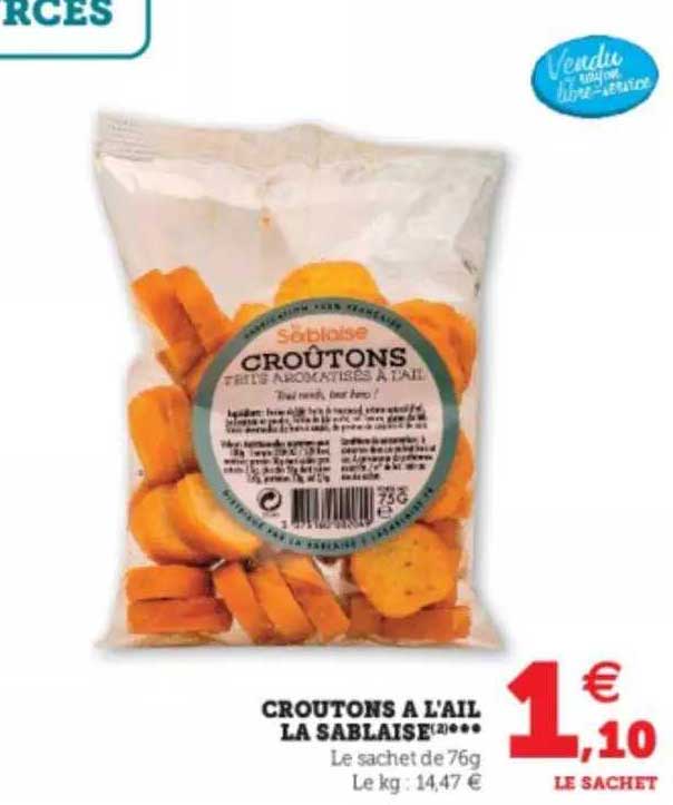 croutons à l'ail la sablaise