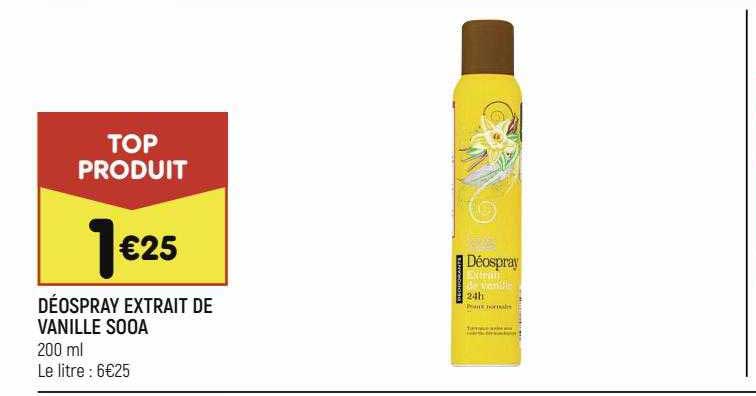 déospray extrait de vanille sooa