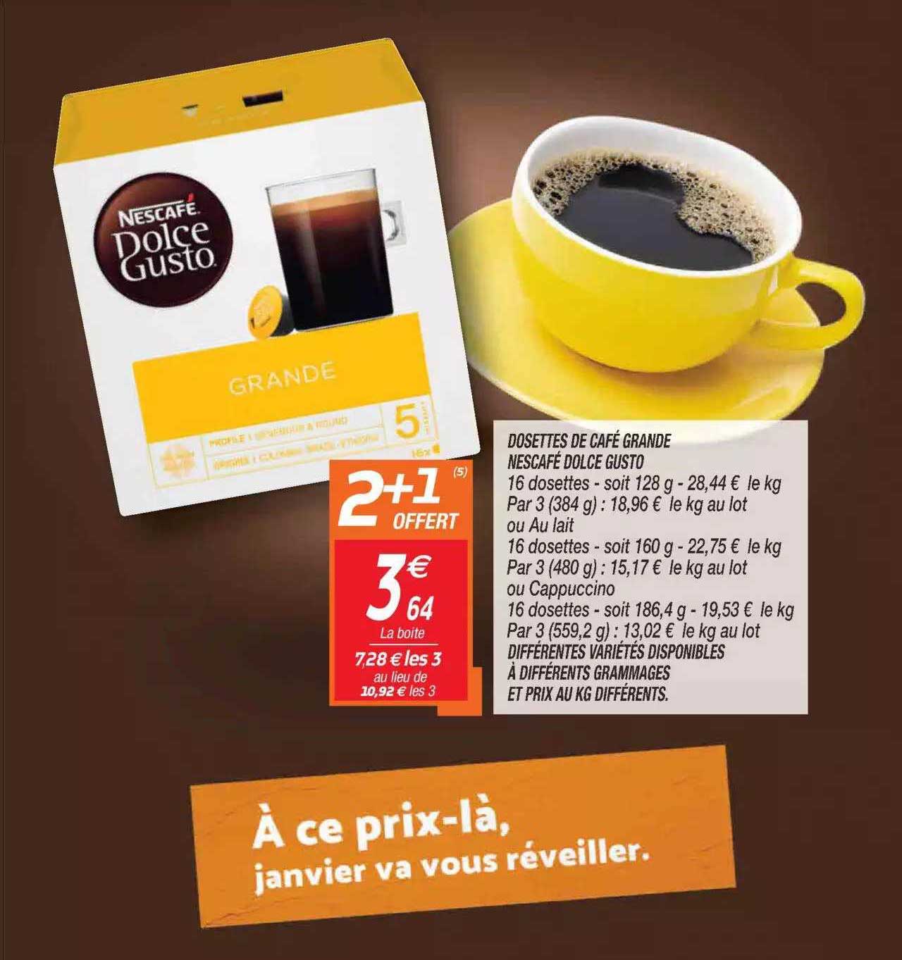 Dosettes De Café Grande Nescafé Dolce Gusto