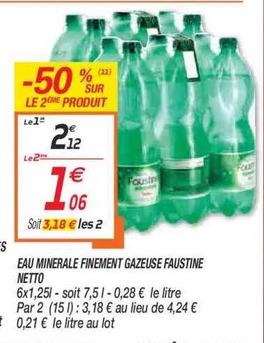 Eau Minérale Finement Gazeuse Faustine Netto