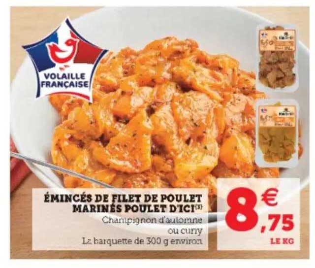 émincés De Filet De Poulet Marinés Poulet D'ici