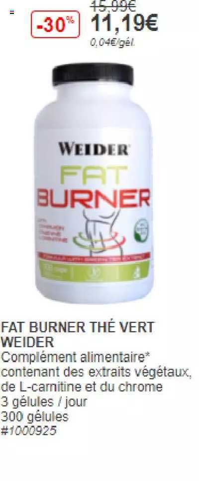 fat burner thé vert weider