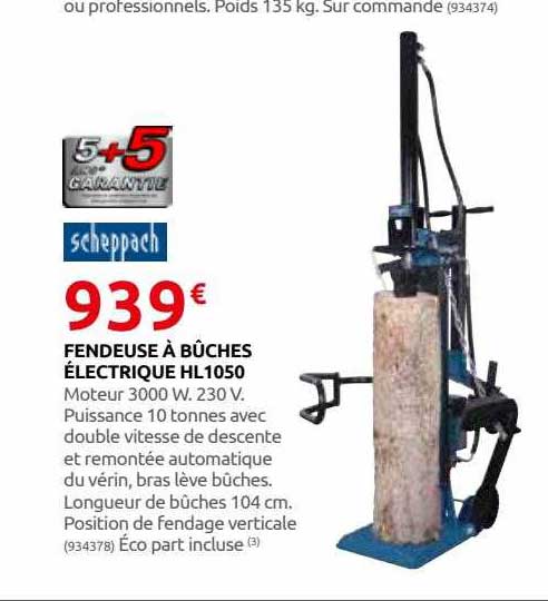 fendeuse à bûches électrique