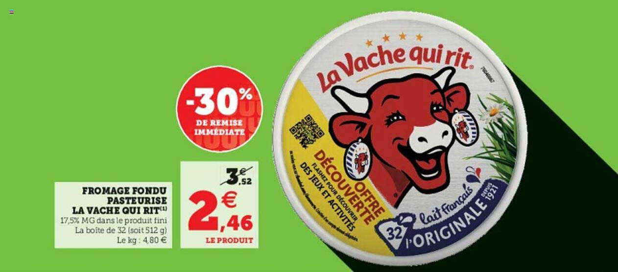 fromage fondue pasteurisé la vache qui rit