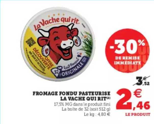 fromage fondue pasteurisé la vache qui rit