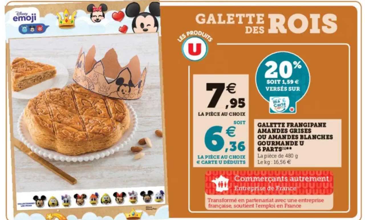 galette frangipane amandes grises ou amandes blanches gourmande u 6 parts