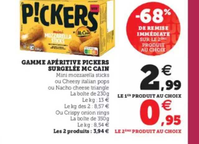 gamme apéritive pickers surgelée mc cain