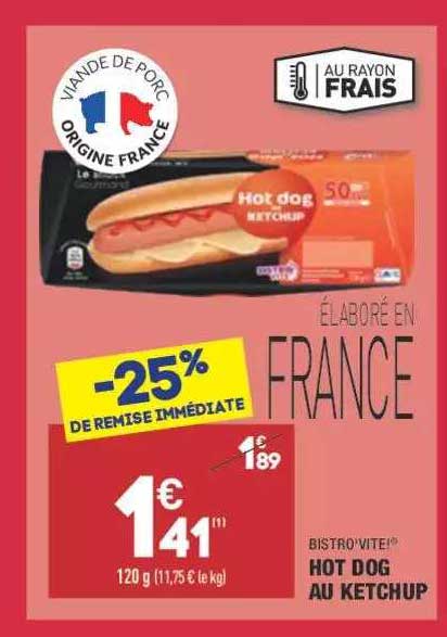hot dog au ketchup bistro'vite