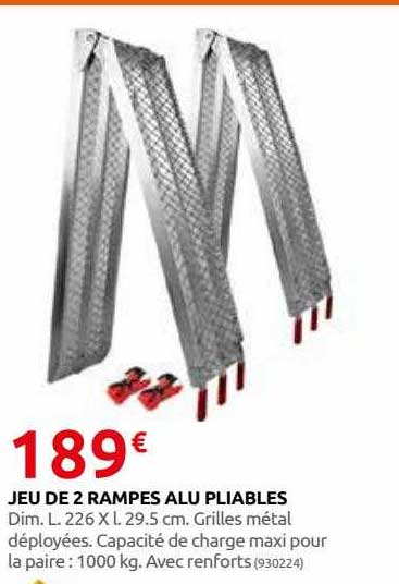 Jeu De 2 Rampes Alu Pliables