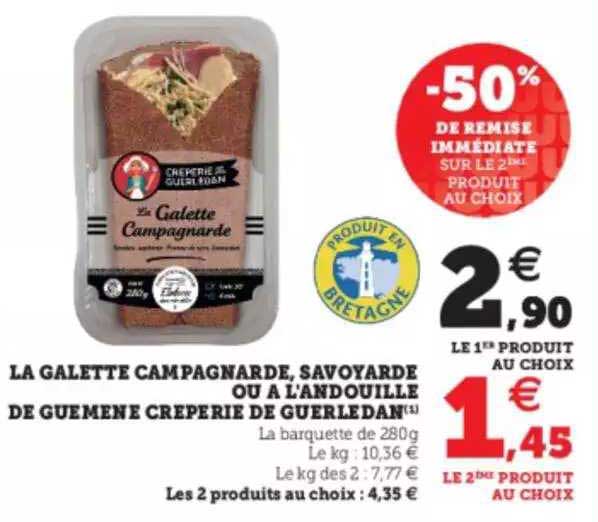 La Galette Campagnarde, Savoyarde Ou à L'andouille De Guémene Crêperie De Guérledan