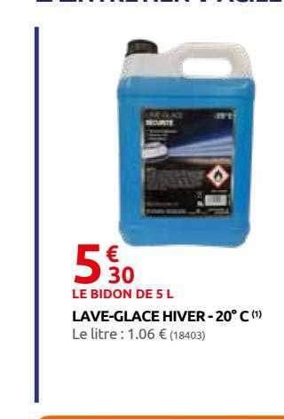 lave-glace hiver -20° c