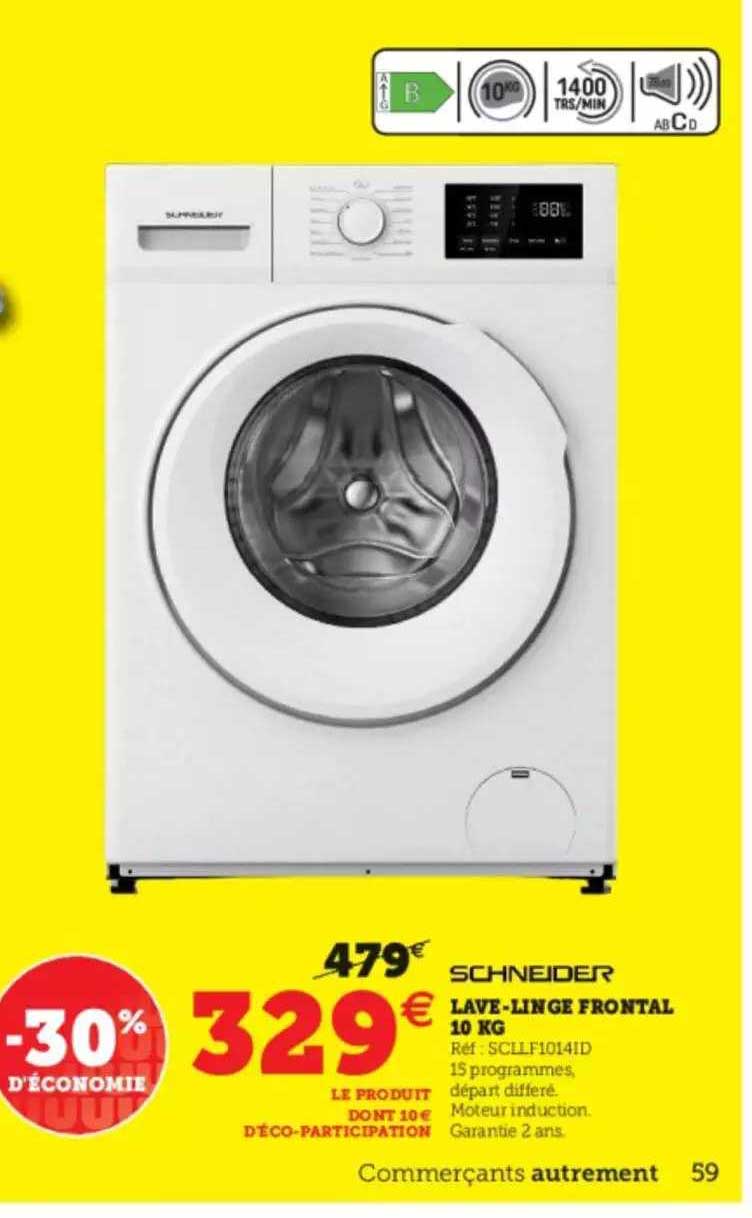 lave-linge frontal 10 kg schneider