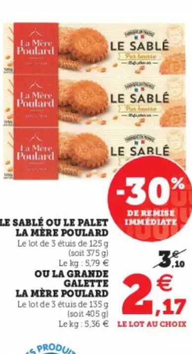 le sablé ou le palet la mère poulard ou la  grande galette la mère poulard