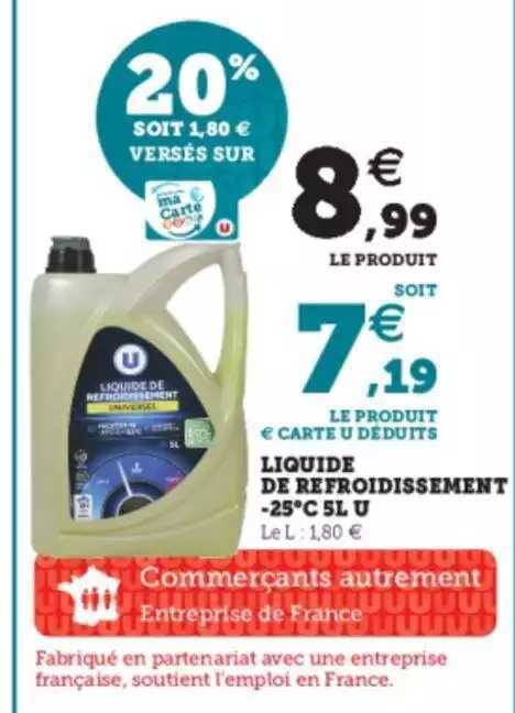 Liquide De Refroidissement -25°c 5l U