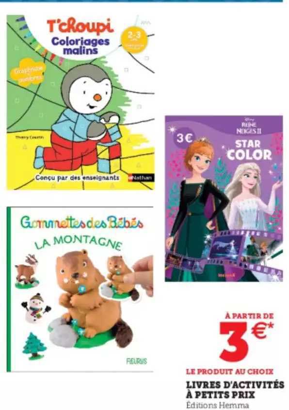 livres d'activités à petits prix