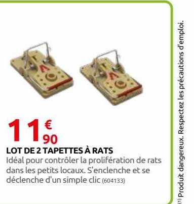 lot de 2 tapettes à rats