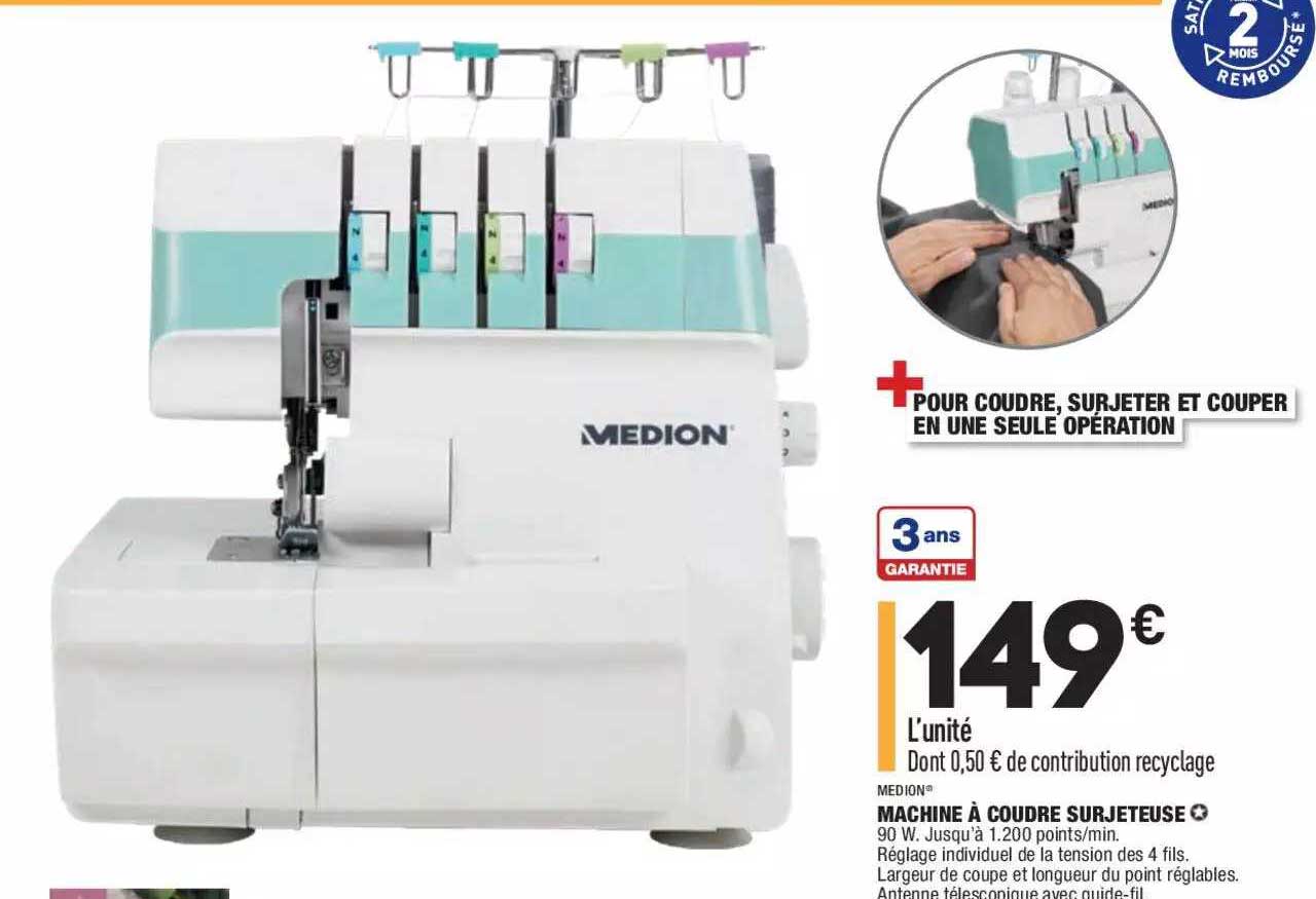 Machine à Coudre Surjeteuse Medion