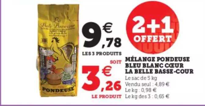 mélange pondeuse bleu blanc cœur la belle basse-cour