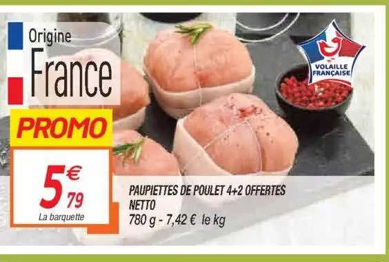 paupiette de poulet 4+2 offertes netto