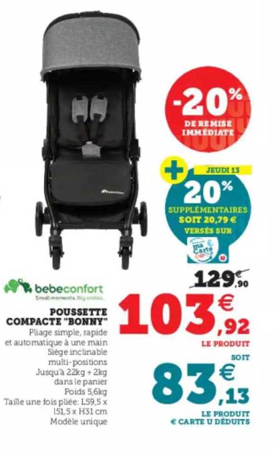 poussette compact "bonny" bebeconfort