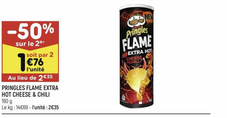 pringles flame extra hot cheese & chili
