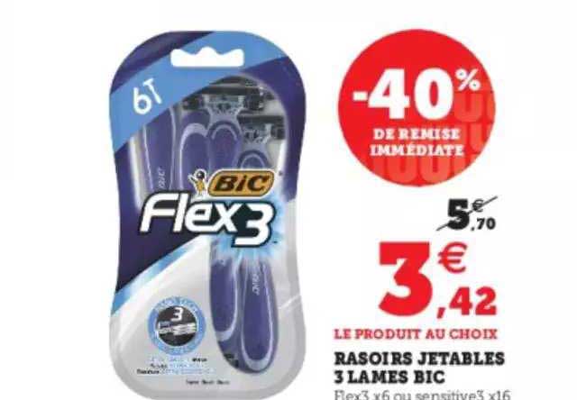 Rasoirs Jetables 3 Lames Bic