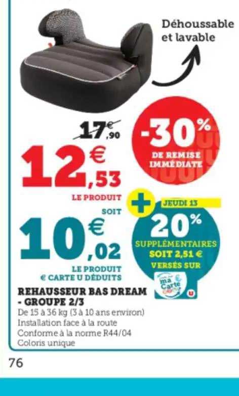 rehausseur bas dream - groupe 2-3