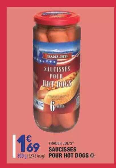 saucisses pour hot dogs trader joe's
