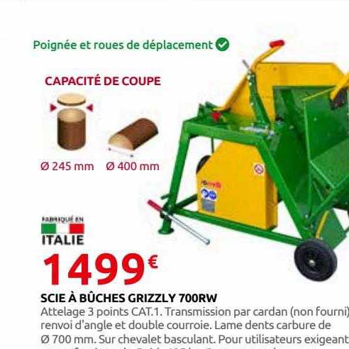 scie à bûches grizzly