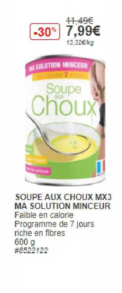 Soupe Aux Choux Mx3 Ma Solution Minceur