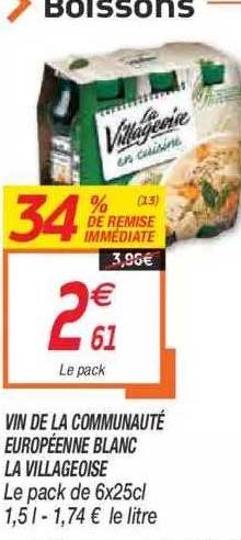 vin de la communauté européenne blanc la villageoise