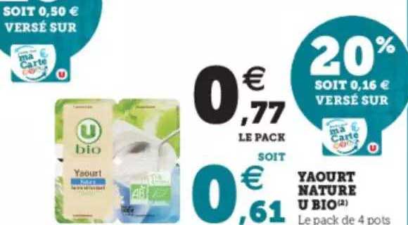 Yaourt Nature U Bio