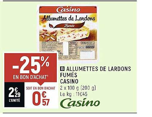 Allumettes De Lardons Fumés Casino