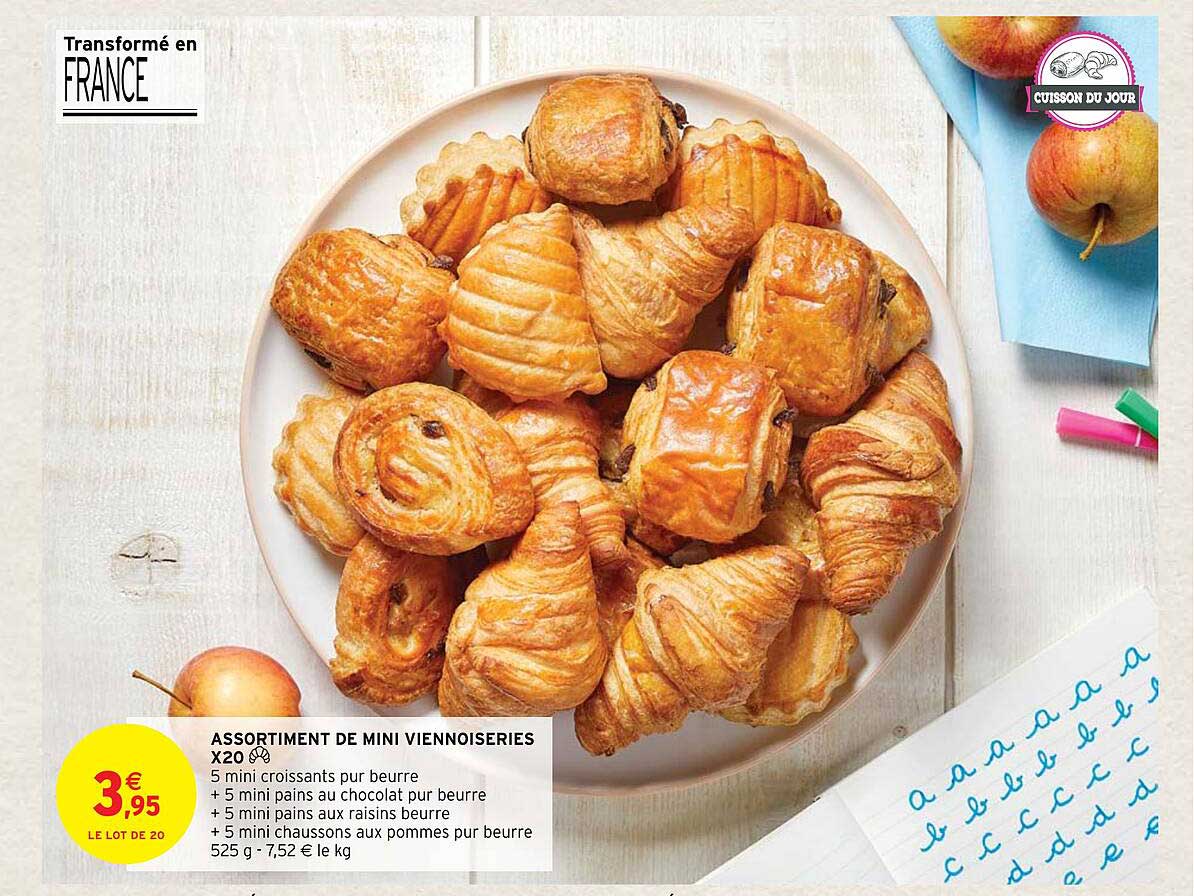 assortiment de mini viennoiseries x20